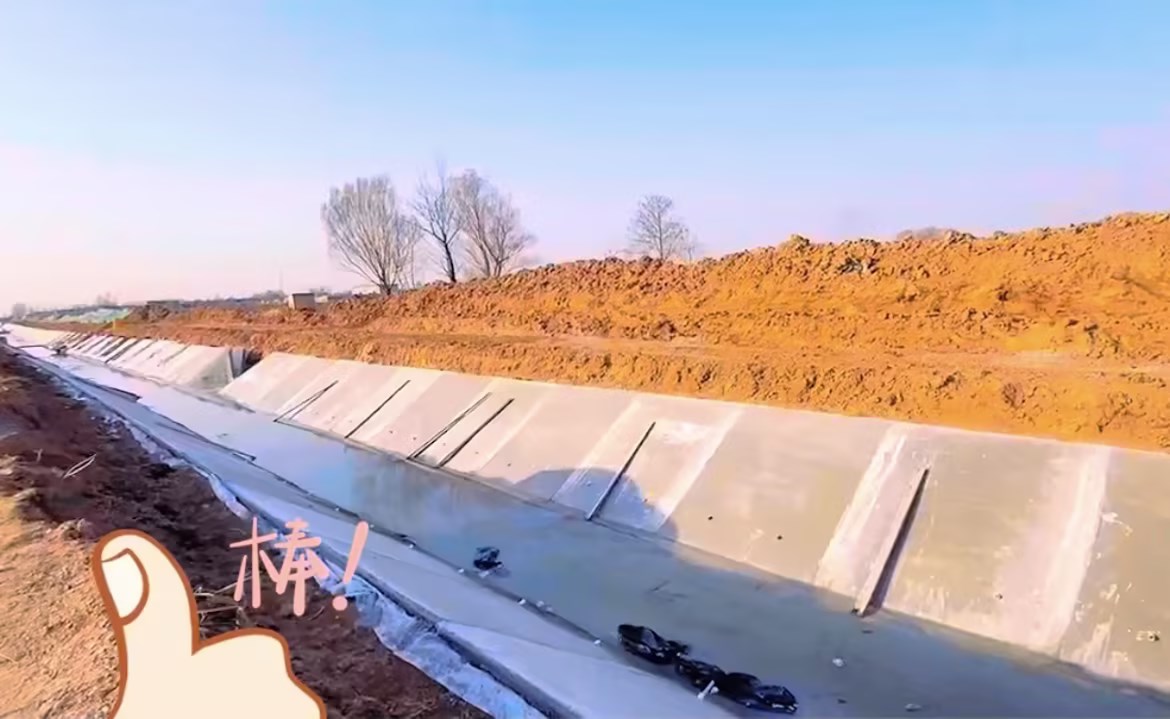 接近完工的位山灌域渠工程